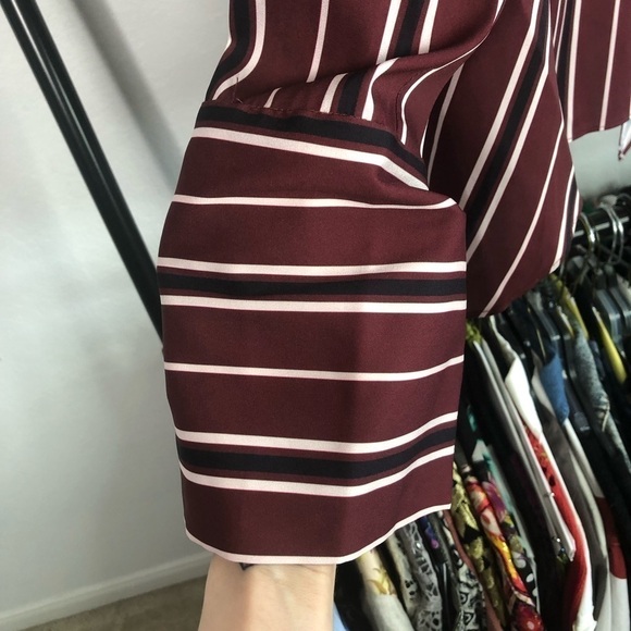 Antonio Melani Striped Split Back Blouse - Picture 2 of 7